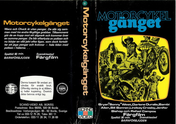 MOTORCYCKELGÄNGET (VHS)