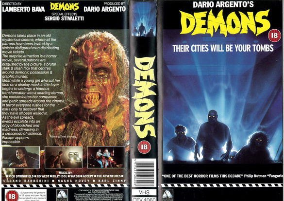 DEMONS (VHS) uk