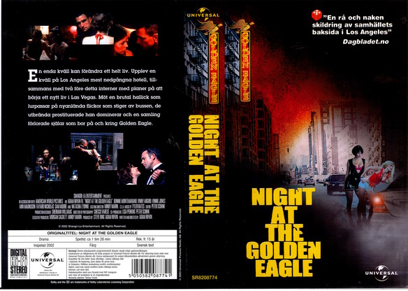 NIGHT AT THE GOLDEN EAGLE (vhs-omslag)