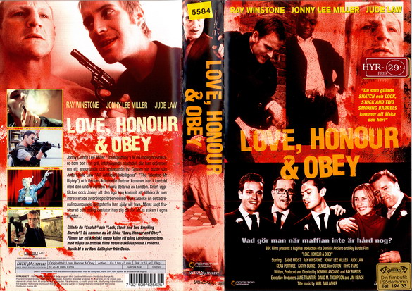 LOVE HONOUR & OBEY (vhs-omslag)