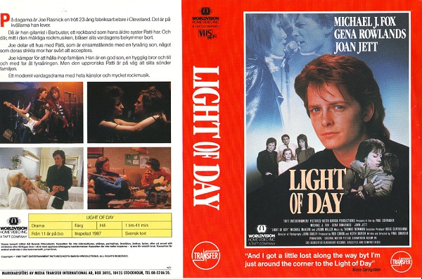 LIGHT OF DAY (vhs-omslag)