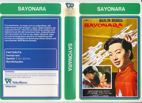 276 SAYONARA (VHS)