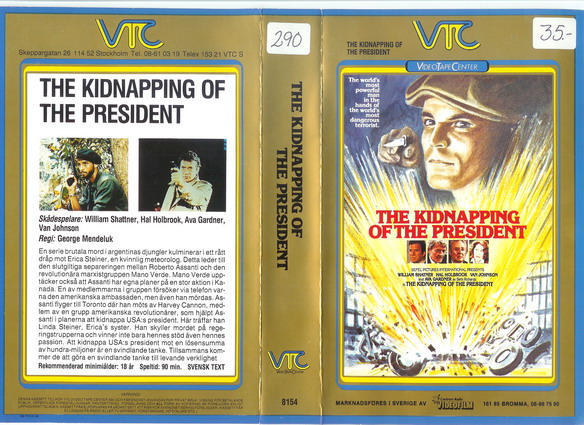8154 KIDNAPPING OF THE PRESIDENT (VHS)