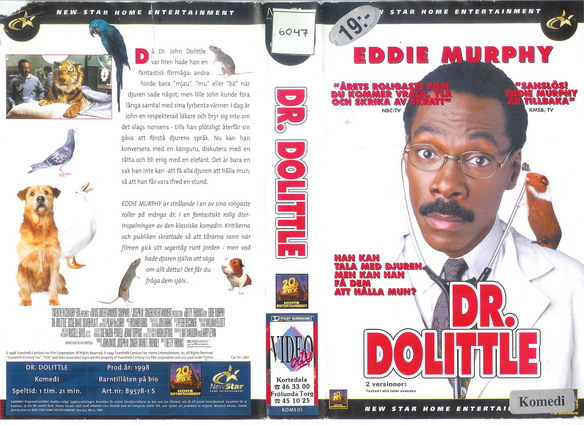 DR. DOLITTLE (Vhs-Omslag)