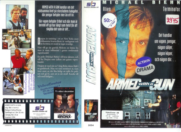 ARMED WITH A GUN (vhs-omslag)