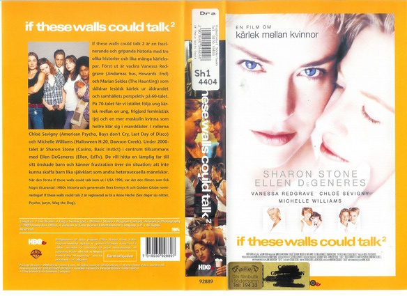 IF THESE WALLS COULD TALK 2 (vhs-omslag)