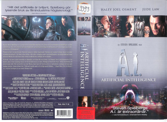 A.I. ARTIFICIAL INTELLIGENCE (VHS)