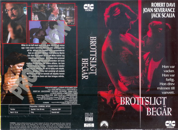 151081 BROTTSLIGT BEGÄR (VHS)