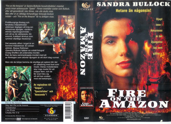 FIRE ON THE AMAZON (vhs-omslag)