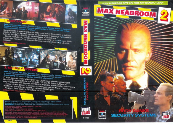 MAX HEADROOM 2 (vhs-omslag)