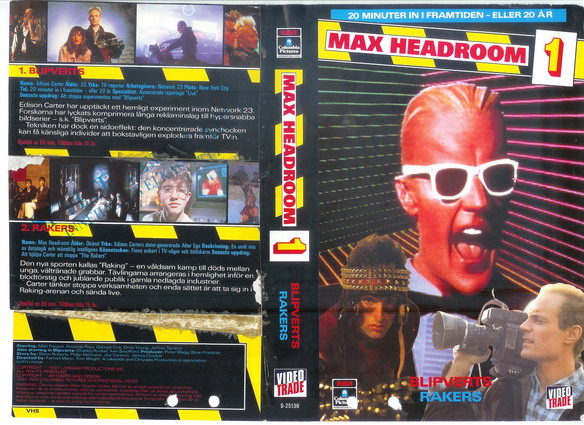 MAX HEADROOM 1 (vhs-omslag)