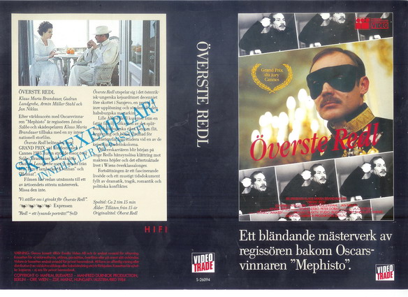 26094 ÖVERSTE REDL (VHS)