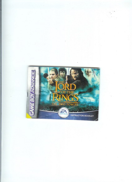 LORD OF THE RINGS - GBA MANUAL