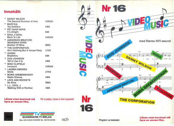 VIDEO MUSIC NR 16 (VHS)
