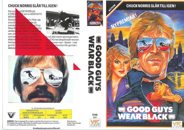 8529 GOOD GUYS WEAR BLACK (VHS) nypremiär