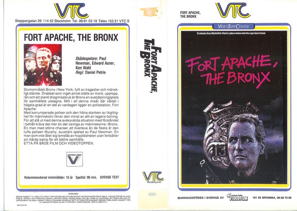8501 FORT APACHE,THE BRONX (VHS)