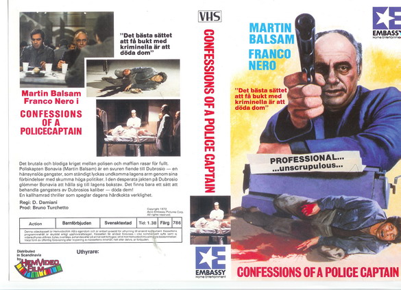 CONFESSIONS OF A POLICE CAPTAIN (Vhs-Omslag)