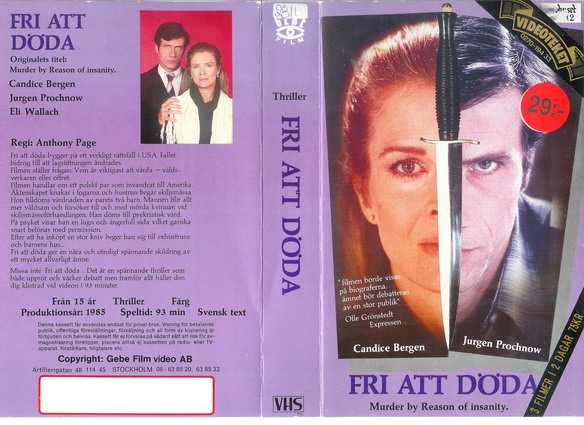 FRI ATT DÖDA (VHS)
