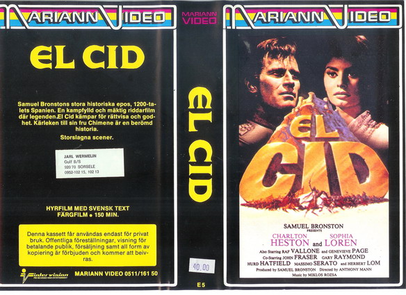 E 5 EL CID (VHS)