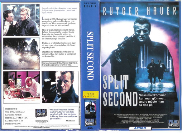 433 Split Second (VHS)