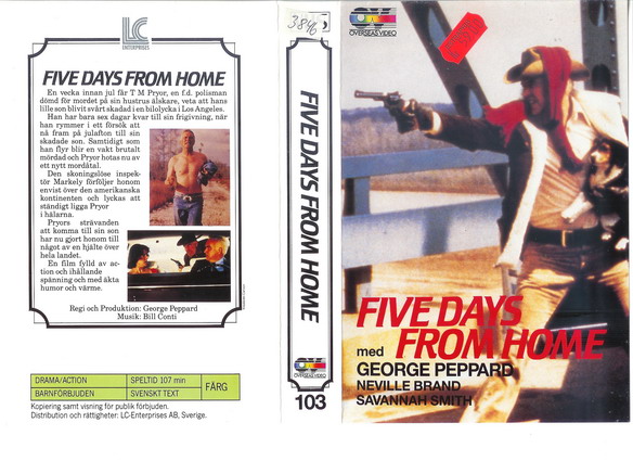 103 FIVE DAYS FROM HOME (VHS)