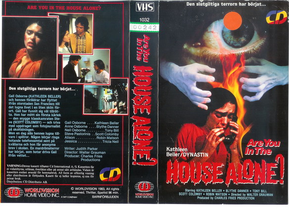 ARE YOU IN THE HOUSE ALONE (Vhs-Omslag)