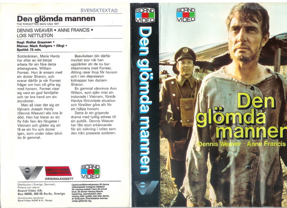 DEN GLÖMDA MANNEN (VHS)
