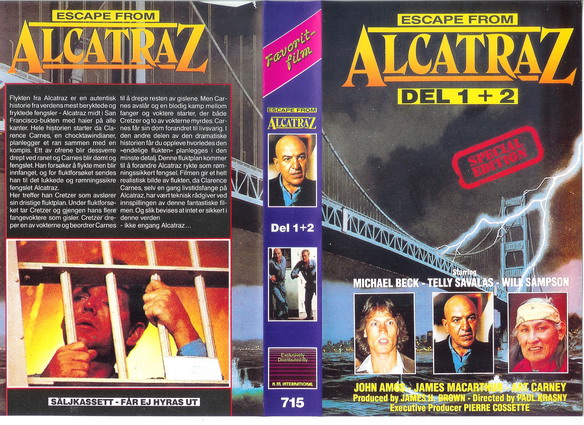 SCAPE FROM ALCATRAZ (Vhs-Omslag)