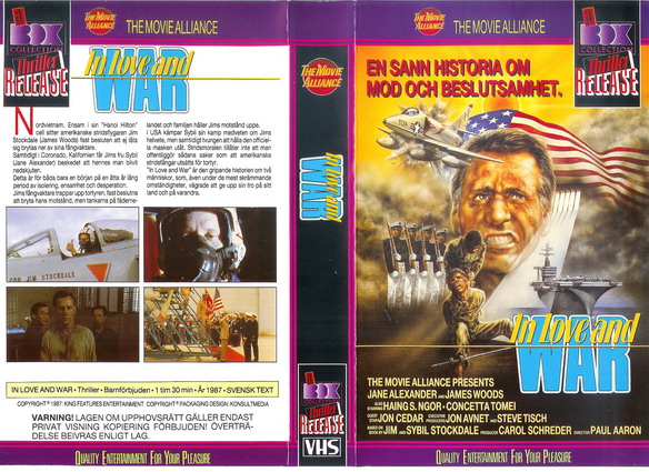 IN LOVE AND WAR(Vhs-Omslag)