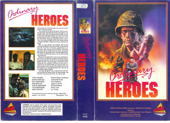 ORDINARY HEROES (Vhs-Omslag)