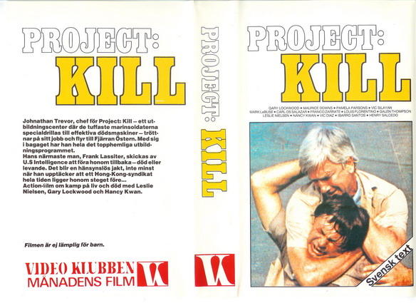 PROJECT:KILL (vhs omslag)