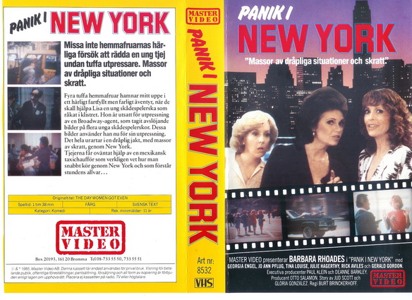PANIK I NEW YORK (Vhs-Omslag)