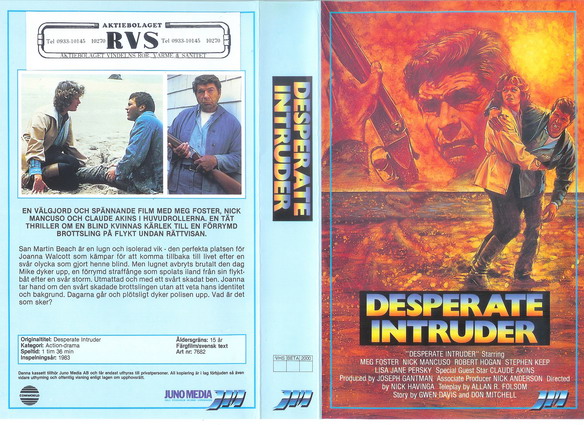 7682 DESPERATE INTRUDER (VHS)