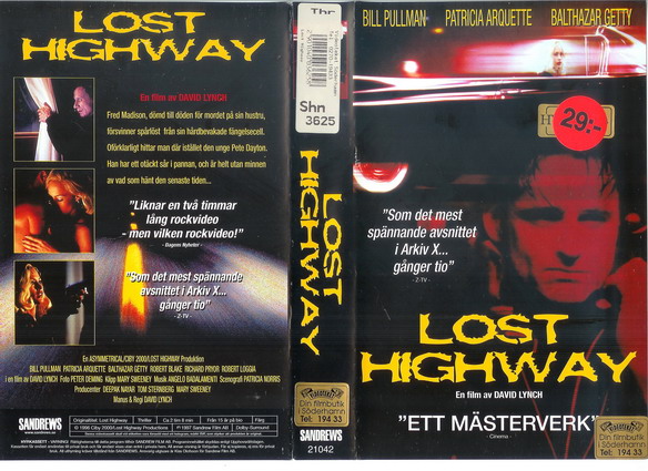 LOST HIGWAY (vhs-omslag)