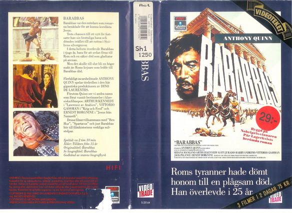 25164 BARABBAS (VHS)