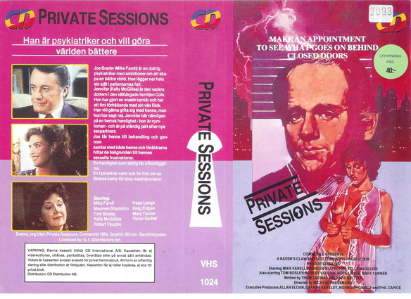 PRIVATE SESSIONS (Vhs-Omslag)