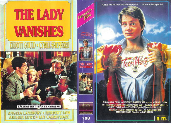708 TEEN WOLF+THE LADY VANISHES (VHS)