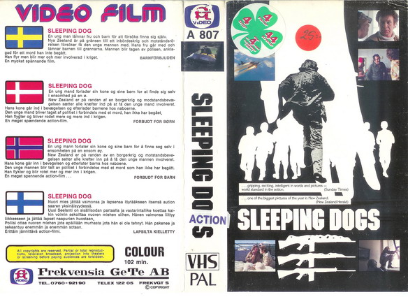 A807-SLEEPING DOGS  (VHS)