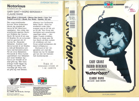 NOTORIOUS(vhs omslag)