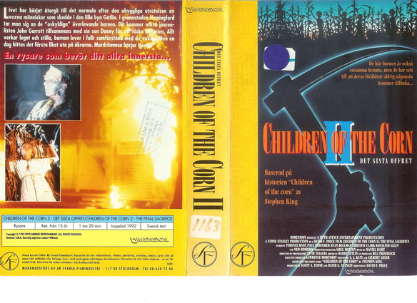 CHILDREN OF THE CORN 2 (VHS)