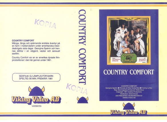 COUNTRY COMFORT (vhs omslag)