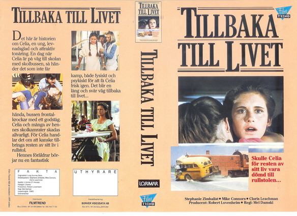 TILLBAKA TILL LIVET (Vhs-Omslag)