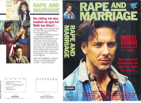 RAPE AND MARRIAGE (Vhs-Omslag)