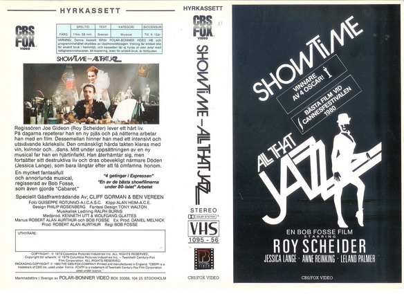 SHOWTIME-ALL THAT JAZZ  (Vhs-Omslag)