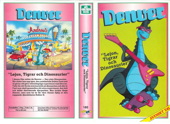 180  DENVER:LEJON,TIGRAR OCH DINOSAURIER (VHS)