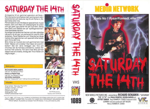 Saturday THE 14 TH (Vhs-Omslag)