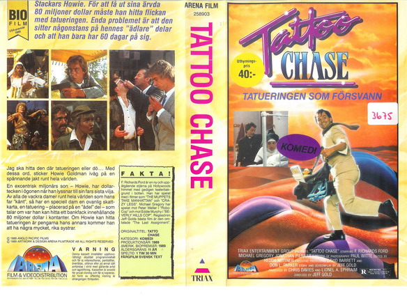 TATTOO CHASE(Vhs-Omslag)