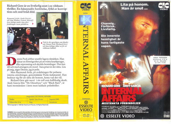 21202 INTERNAL AFFAIRS (VHS)