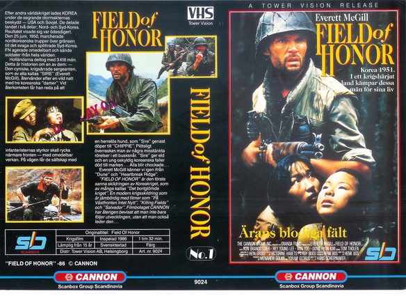 FIELD OF HONOR (vhs-omslag)