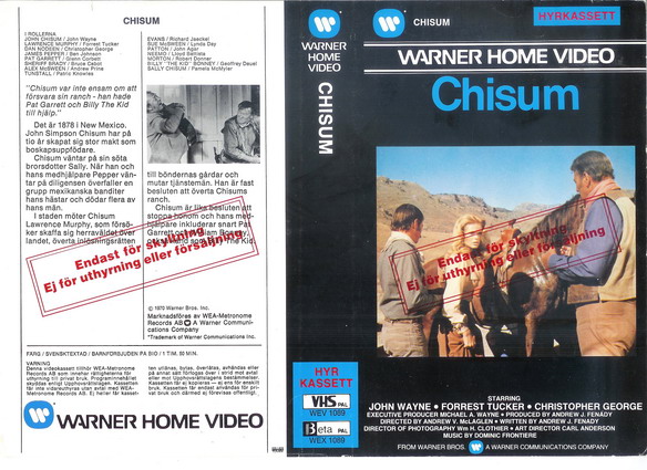 CHISUM (VHS)